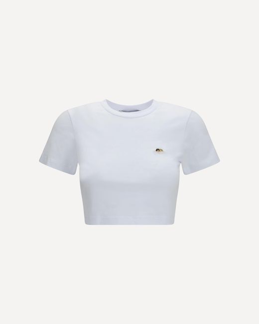 Fiorucci Blue Angels Patch Cropped T-Shirt
