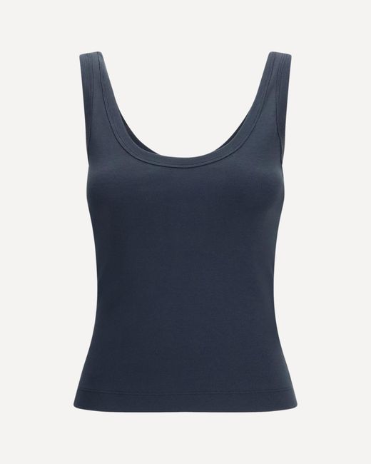 Brunello Cucinelli Blue Cotton Tank Top