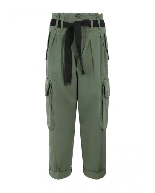 Pinko Cotton Ronfare Pants 500 in Green | Lyst