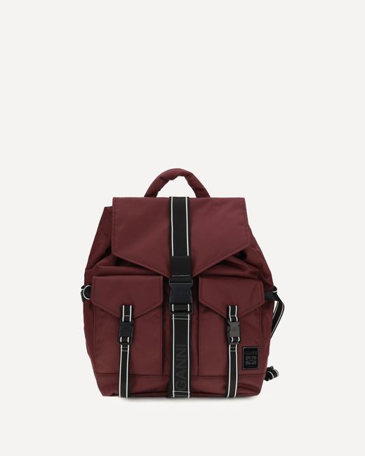 Ganni Red Re-Tech Backpack