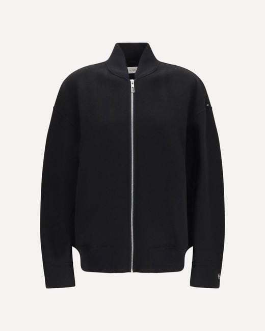 Max Mara Black Ondata Virgin Wool Jacket