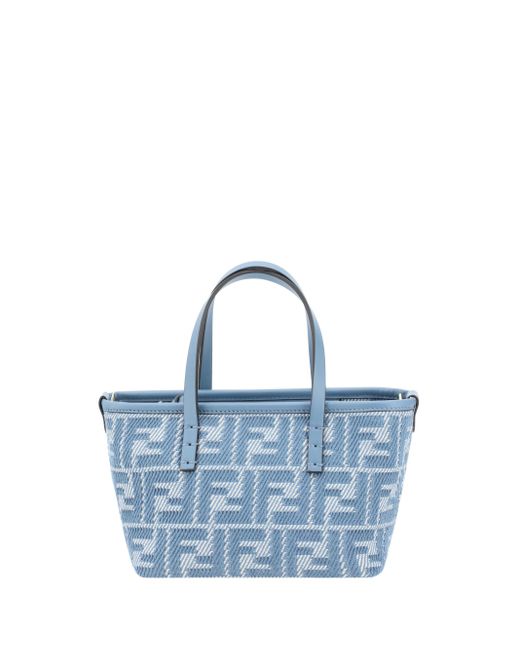 Borsa A Mano Roll Mini di Fendi in Blue
