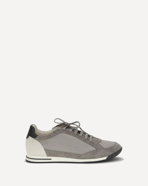 Brunello Cucinelli White Deer And Suede Sneakers for men