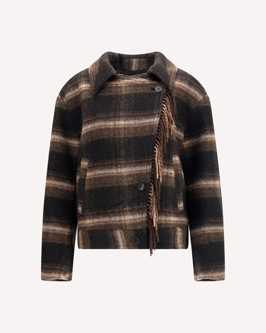 Isabel Marant Black Galeane Wool-Blend Short Coat