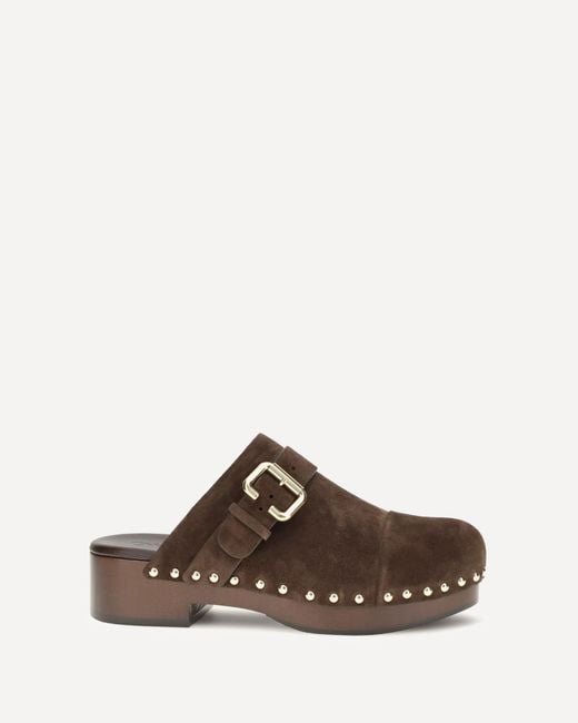 Chloé Brown Jeannette Clog Mules
