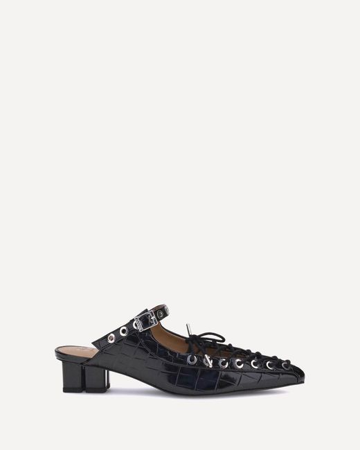 Mules Con Lacci di Ganni in White