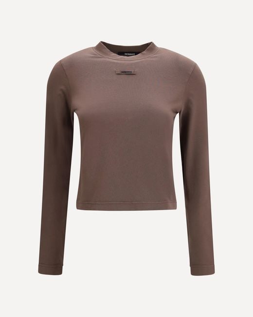 Jacquemus Brown Long-Sleeve T-Shirt