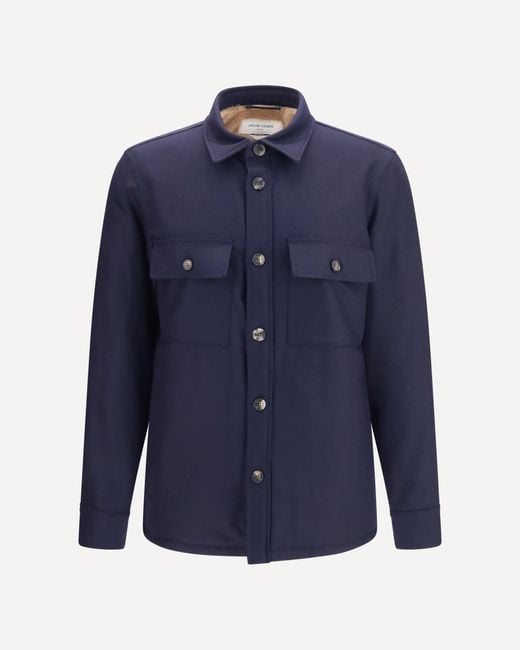 Jacob Cohen Blue Lightweight Jacket With Fur Lining for men