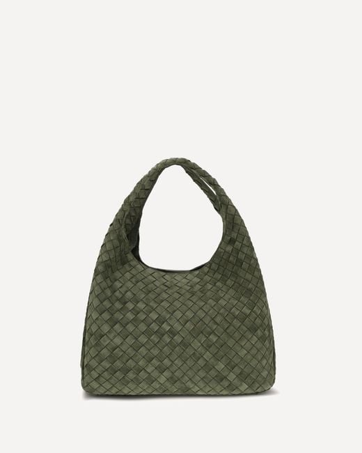 Bottega Veneta Green Large Campana Shoulder Bag