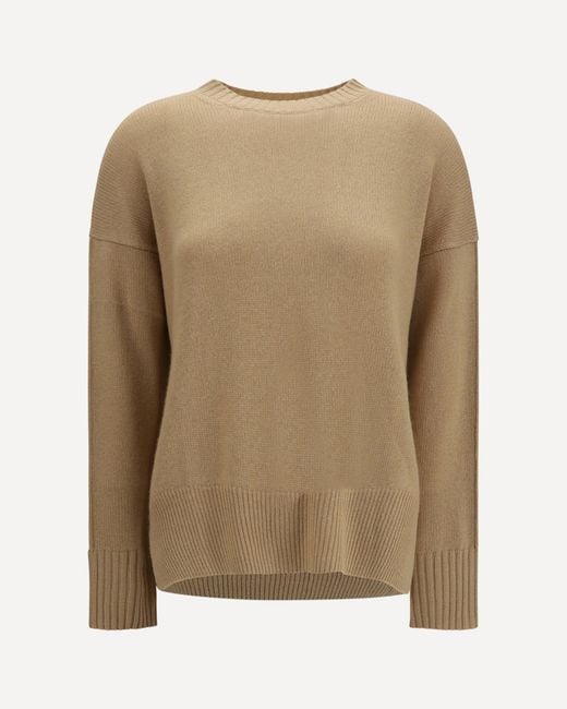 Allude Natural Cashmere Crewneck Sweater