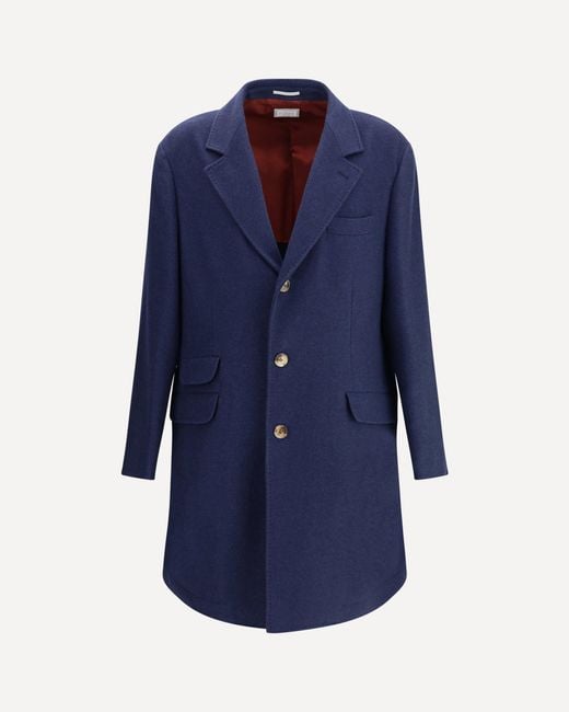 Cappotto di Brunello Cucinelli in Blue da Uomo