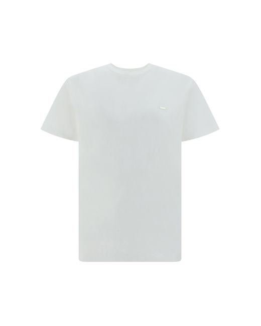 DSquared² White Logo Print Cotton T Shirt. for men
