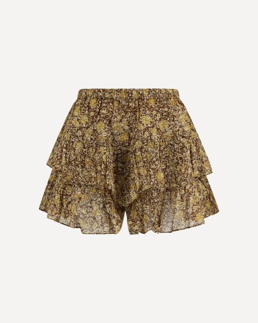 Isabel Marant Natural Printed Cotton Shorts