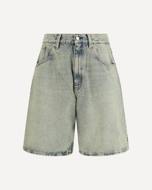 sunflower Gray Super Wide Denim Bermuda Shorts for men