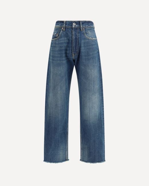 Margiela Men's Blue Straight-Leg Denim Jeans