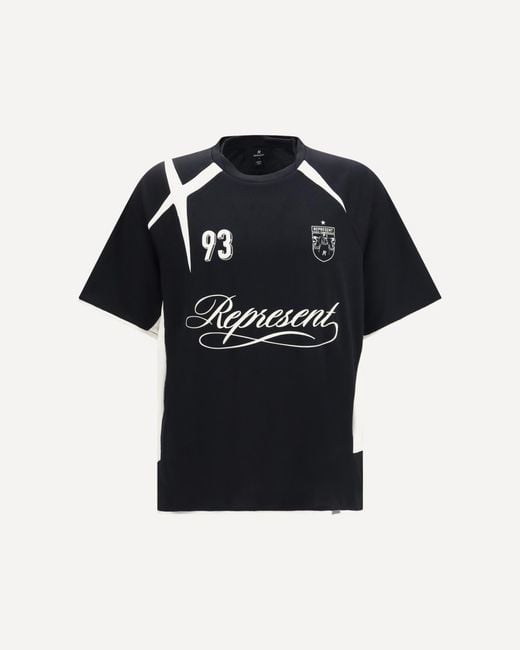 Represent Black Star Football T-Shirt Jet for men