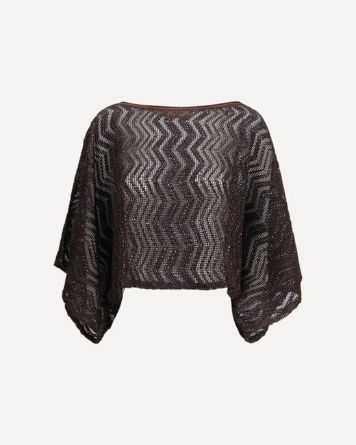 Missoni Black Viscose Mesh Top