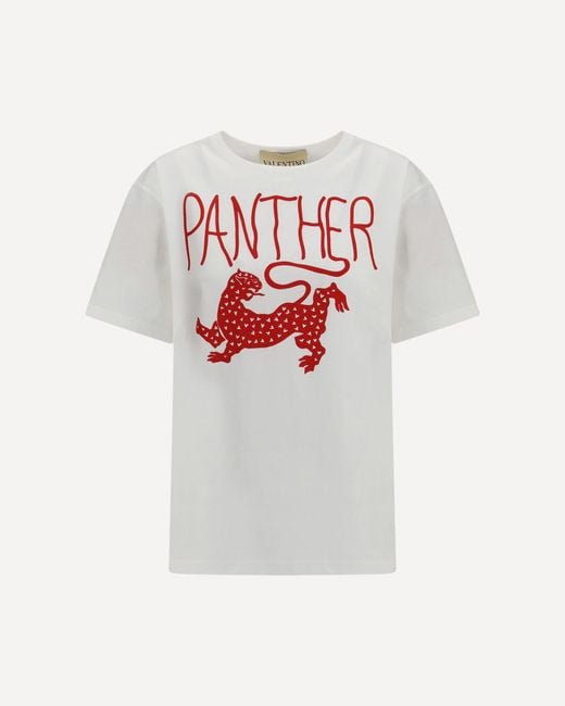 Valentino White Printed Cotton T-Shirt