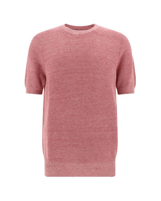 Brunello Cucinelli Pink T-Shirt for men