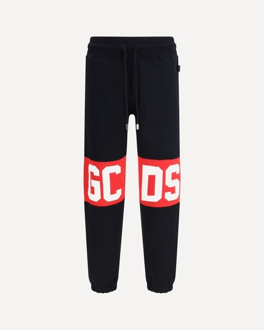 Gcds Red Brushed Cotton Sweatpants for men
