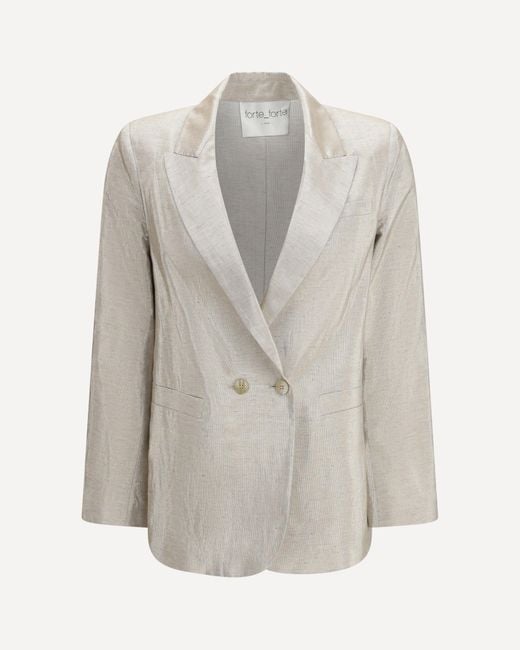 Forte_forte Gray Forte_Forte Double-Breasted Jacket