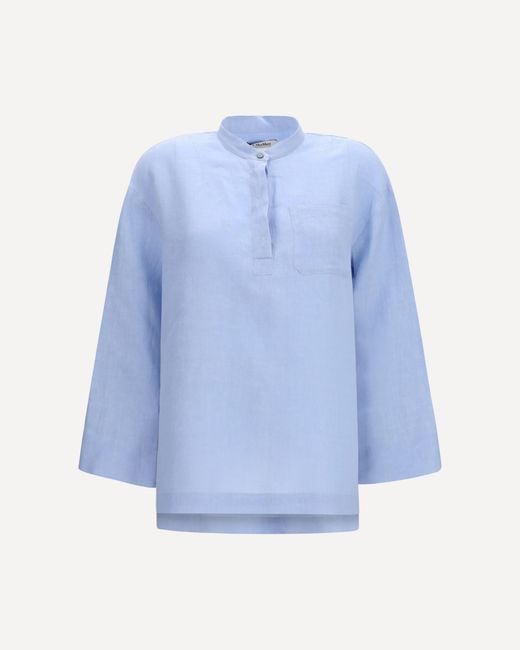 Max Mara Blue Smmcantico Linen Shirt