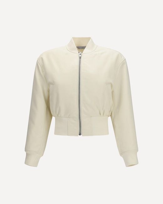 Balenciaga Natural Cropped Bomber Jacket