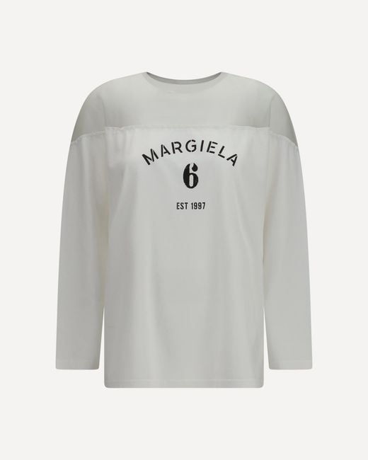 MM6 by Maison Margiela Gray Printed T-Shirt