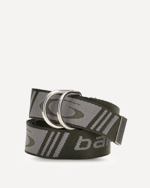 Balenciaga Gray D Ring Belt for men