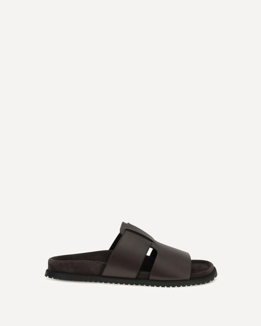 Dolce & Gabbana Black Leather Sandals for men