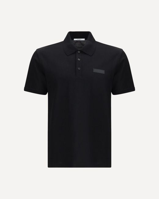 Givenchy Black Cotton Polo Shirt for men