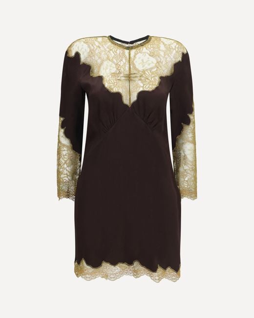 The Attico Black Lace Mini Dress