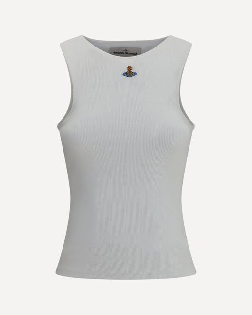 Vivienne Westwood Gray Tank Top With Logo