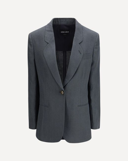 Giorgio Armani Blue Single-Breasted Jacket
