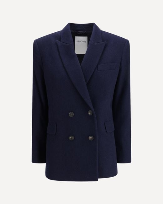 Aftercoat Blue Double-Breasted Blazer