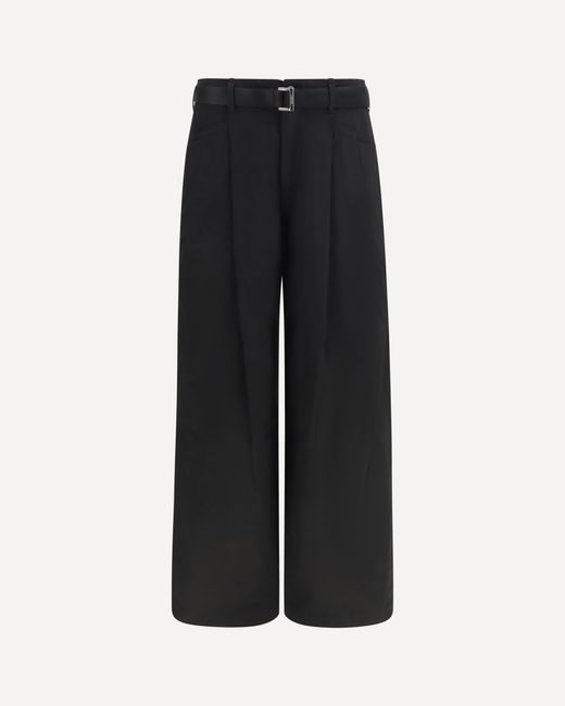 Sacai Black Cotton Chino Pants for men