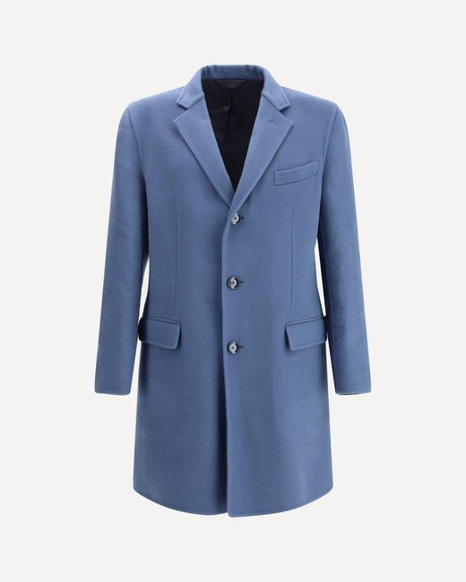 Brioni Blue Chesterfield Coat for men