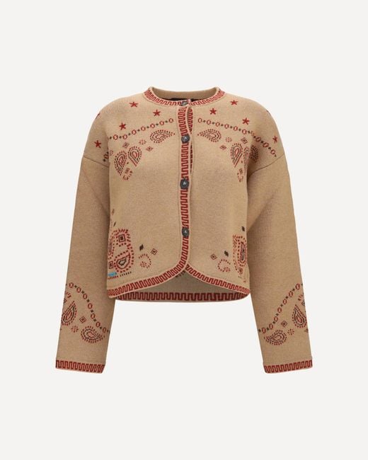 Alanui Natural Bandana Jacquard Jacket