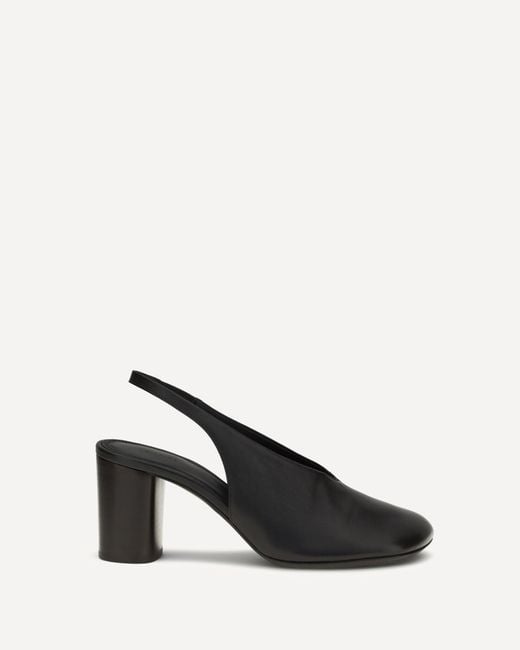 Lemaire Brown Pumps With A Back Strap And Square Toe