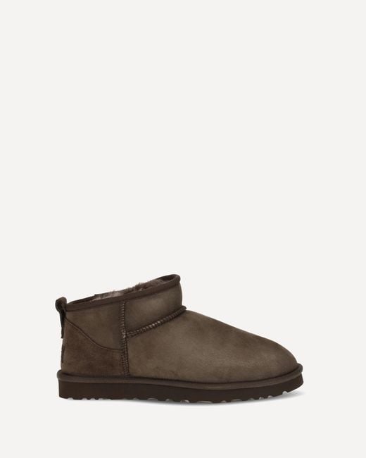 Ugg Brown Classic Ultra Mini Suede Boots for men
