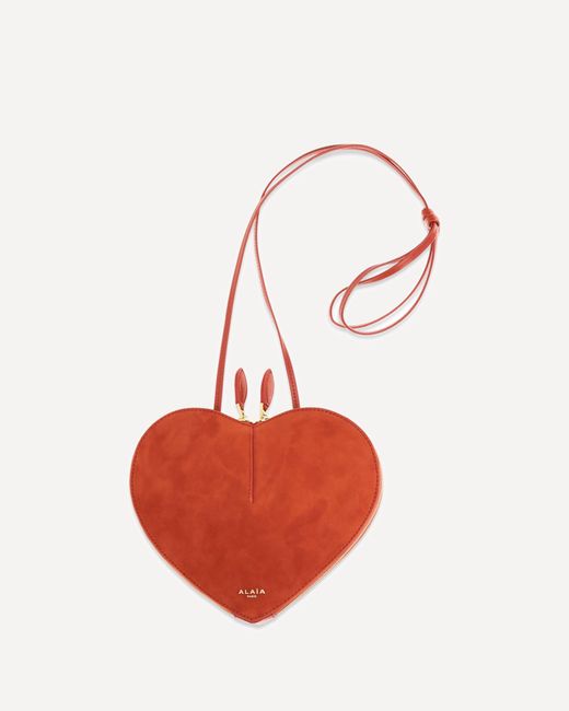 Alaïa Red Caur Bimaterial Shoulder Bag