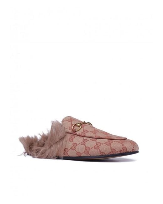 gucci princetown brown leather