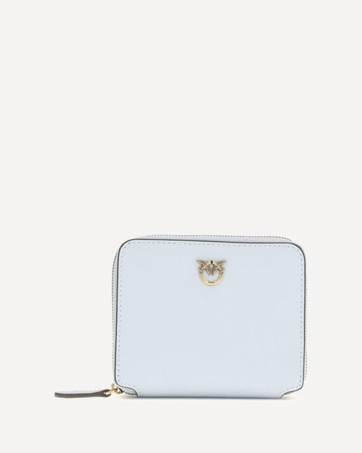 Pinko White Leather Zip-Around Wallet