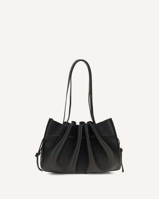 Yuzefi Black Scallop Shoulder Bag