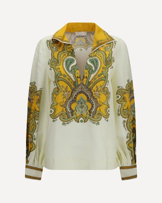 ALÉMAIS Green Porter Linen Shirt