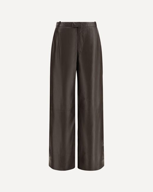 Arma Brown Leather Trousers