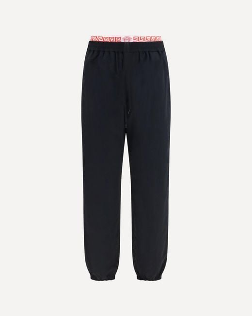 Versace Blue Nylon Jogger Pants for men