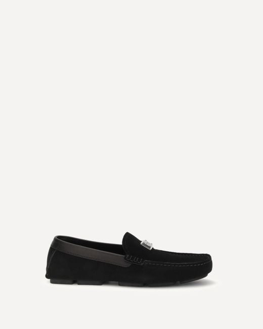 Dolce & Gabbana White Suede Loafers for men