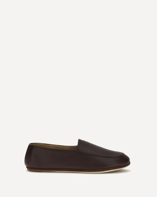 Loro Piana White Leather Loafers