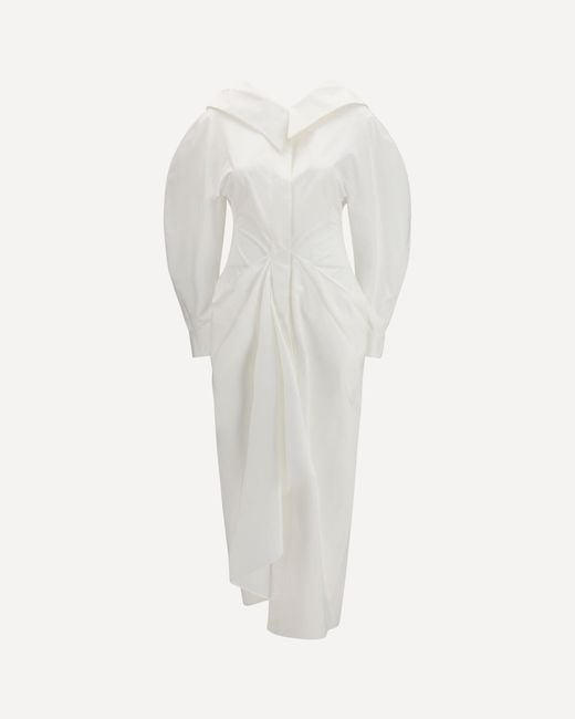 Givenchy White Long Cut-Out Chemisier Dress